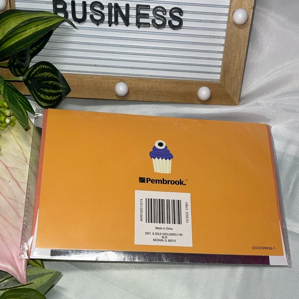 Happy Halloween Greeting Card with Envelope Pembrook Aldi Sealed Cupcakes Cake